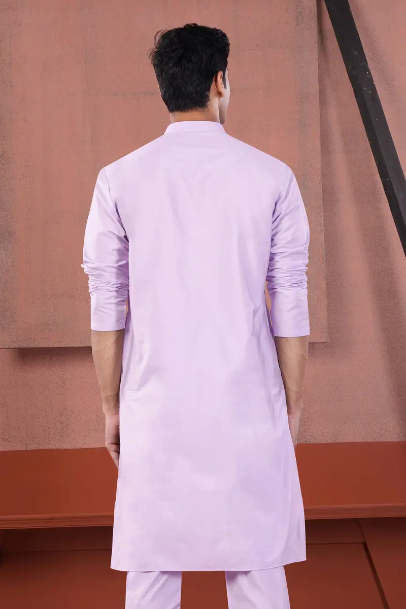 Lilac Lavender Subtle Sheen Viscose Kurta 7