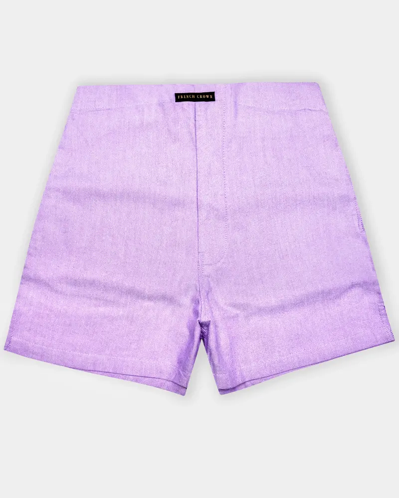 Lilac Pink Oxford Premium Cotton Boxer 1