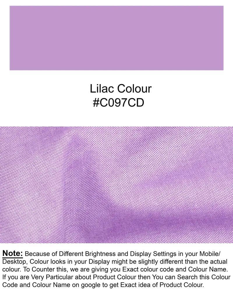 Lilac With White Collar Royal Oxford Shirt 8
