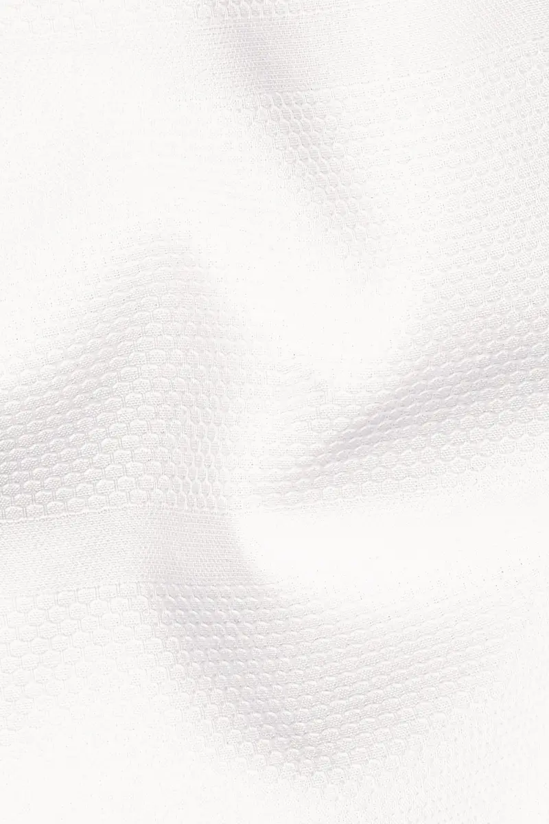 Lily White Dobby Textured Premium Cotton Shirt 2