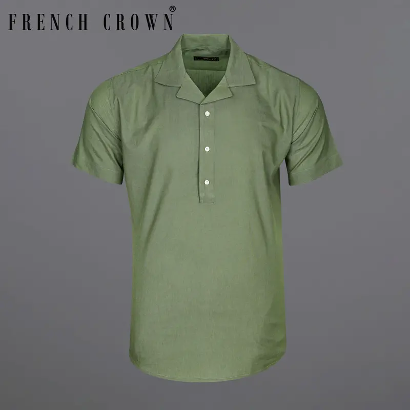 Limed Ash Blue Royal Oxford Designer Shirt 1