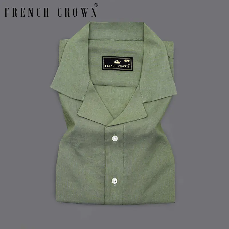 Limed Ash Blue Royal Oxford Designer Shirt 8