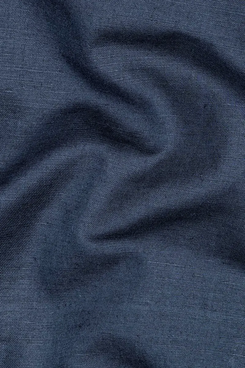 Limed Spruce Blue Luxurious Linen Kurta Shirt 3