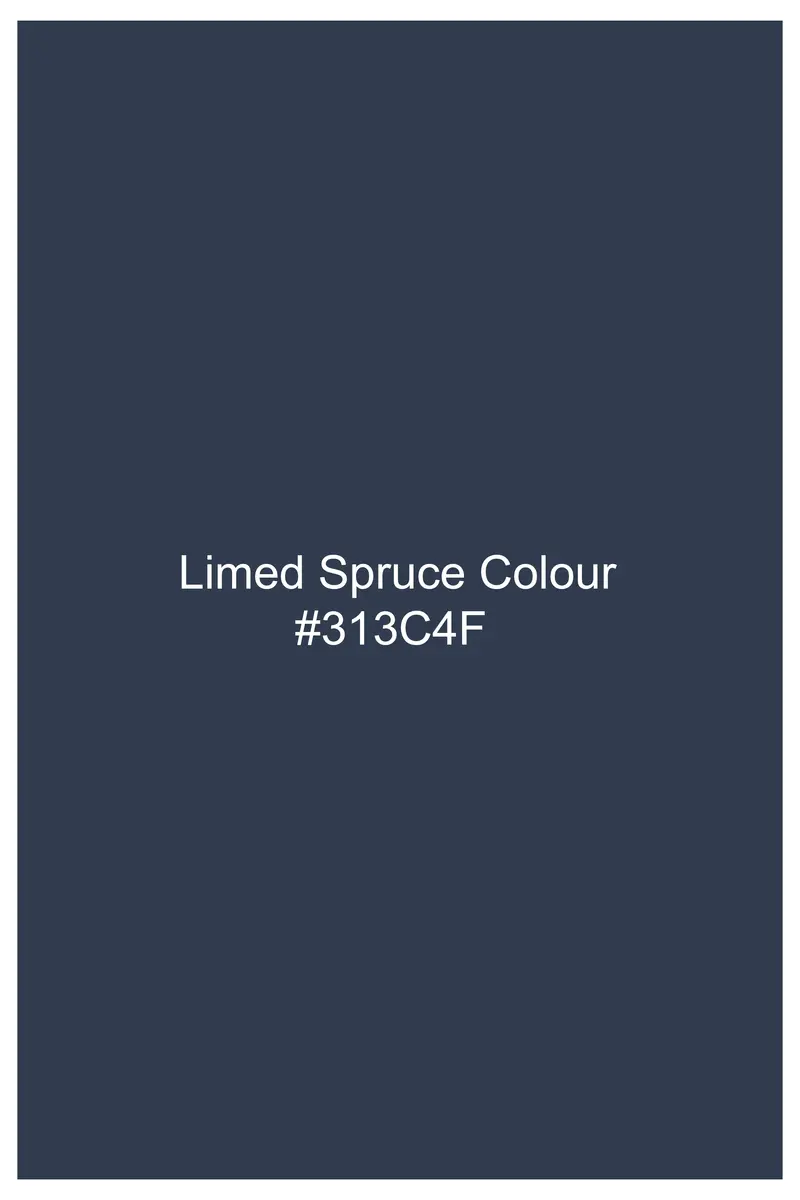 Limed Spruce Blue Wool Rich Waistcoat With Houndstooth Pattern 6