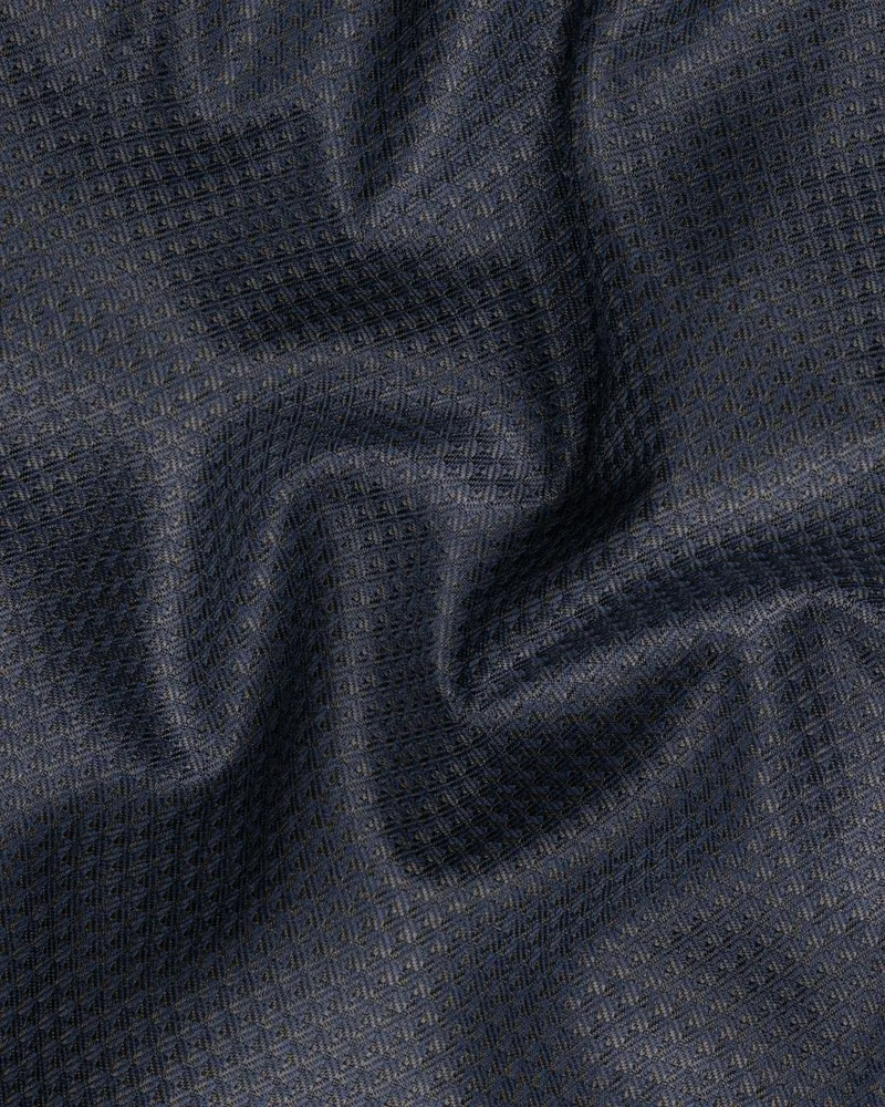 Limed Spruce Geometric Textured Nehru Jacket 3