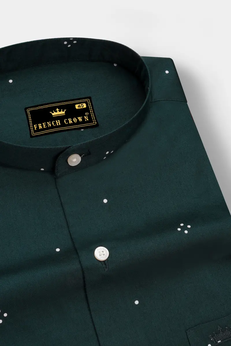 Limed Spruce Green Dots Super Soft Premium Cotton Shirt 2