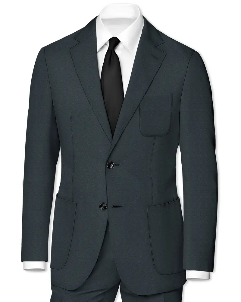 Limed Spruce Grey Single Breasted Sports Premium Cotton Blazer 1