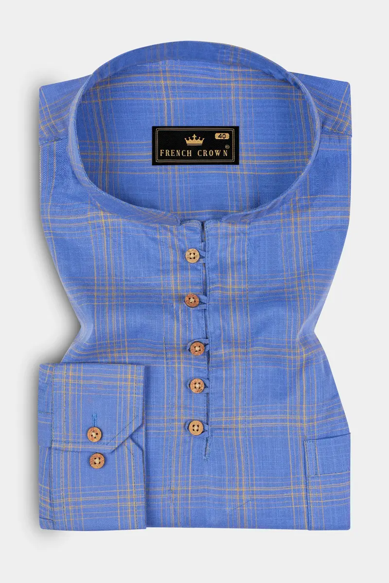 Linen Scrampi Checkered Shirt 2