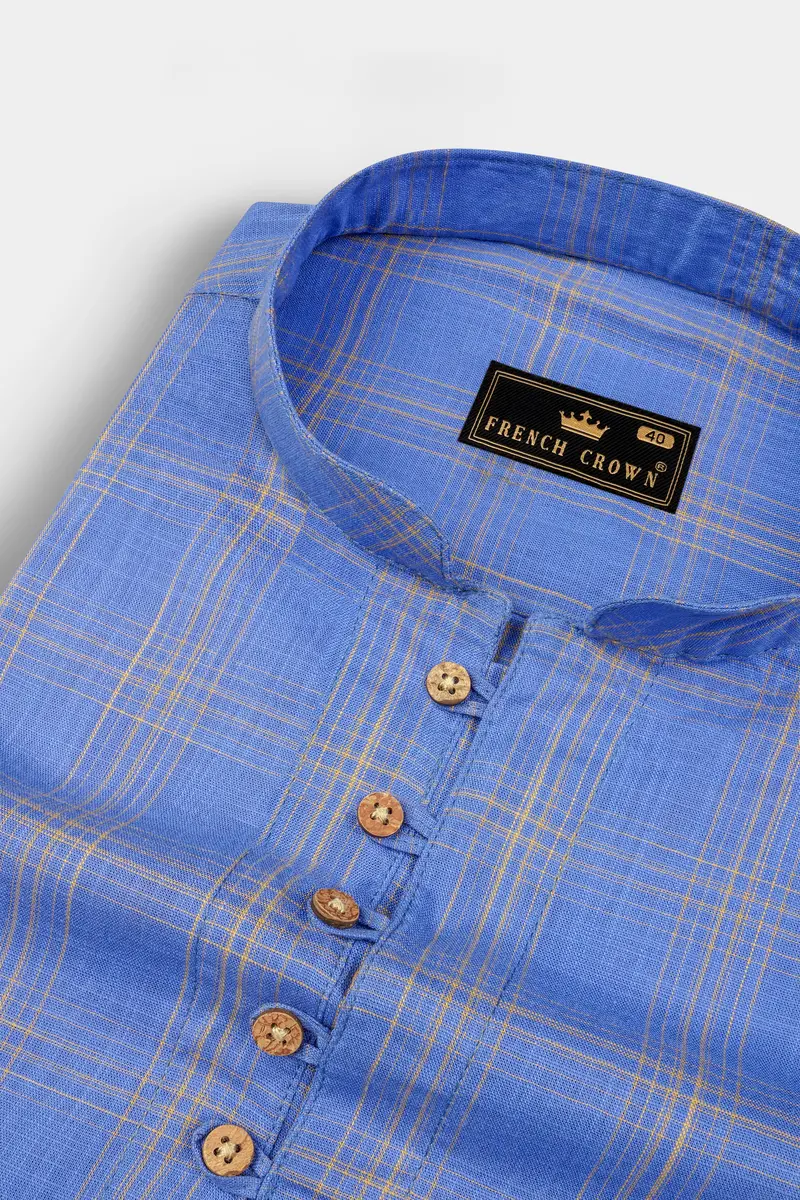Linen Scrampi Checkered Shirt 4