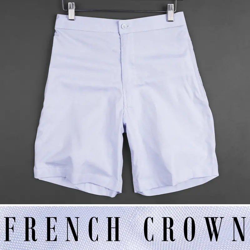 Link Water Blue Dobby Premium Giza Cotton Checkered Shorts 1
