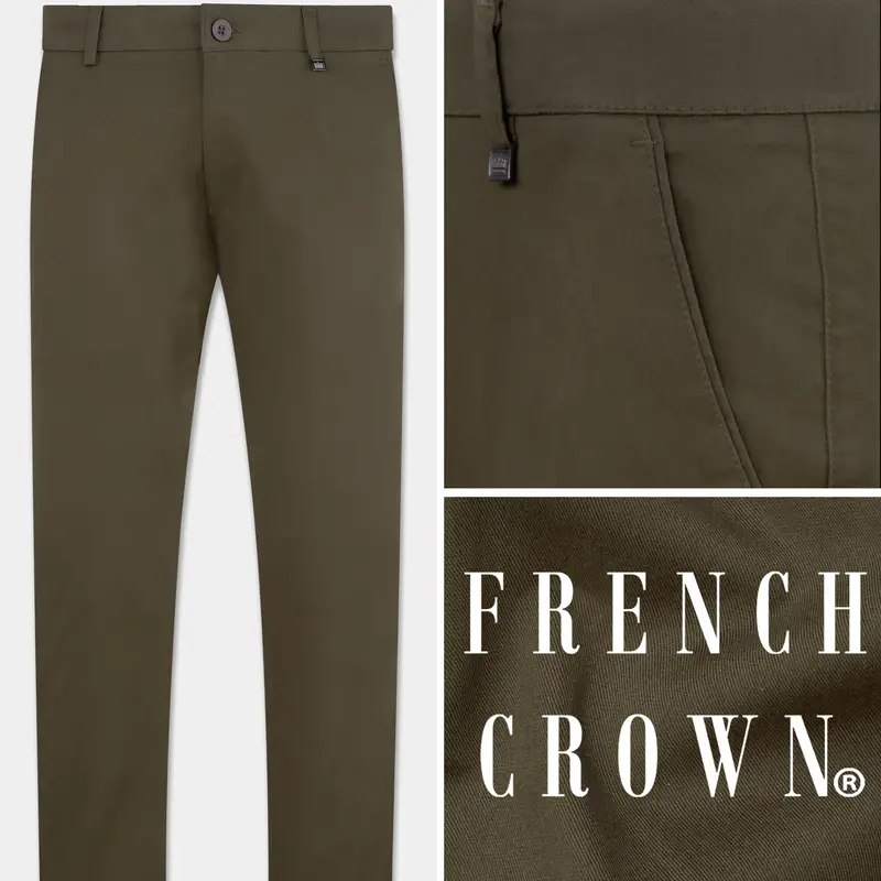 Lisbon Brown Premium Cotton Chinos Pant 1