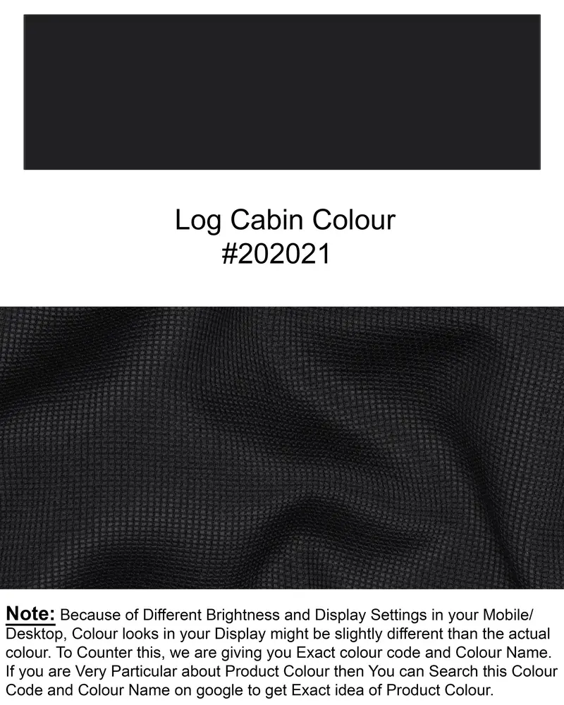 Log Cabin Black Cross Placket Wool Rich Bandhgala Blazer 9