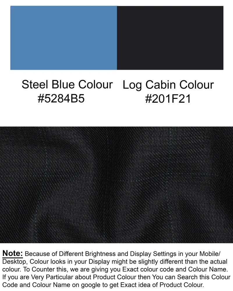 Log Cabin Black Subtle Plaid Wool Rich Pant 7