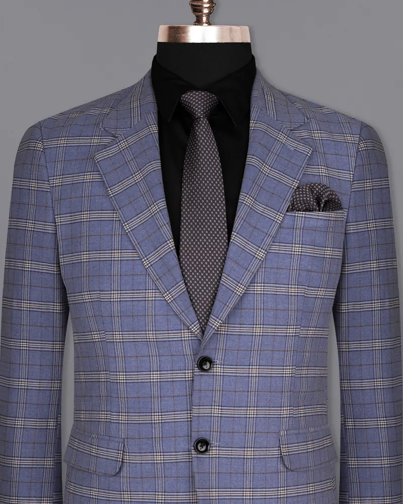 Logan Blue Super Fine Plaid Woolrich Blazer 2