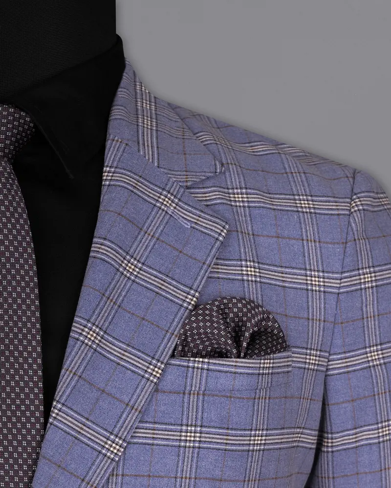 Logan Blue Super Fine Plaid Woolrich Blazer 6