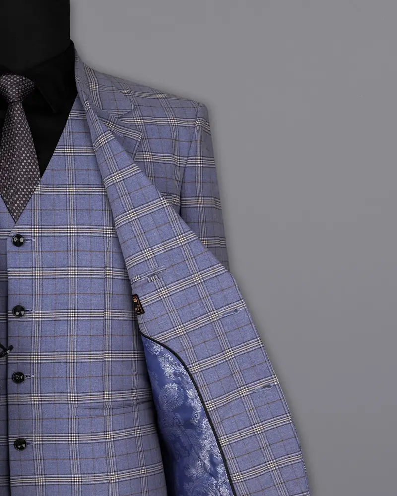 Logan Blue Super Fine Plaid Woolrich Blazer 7