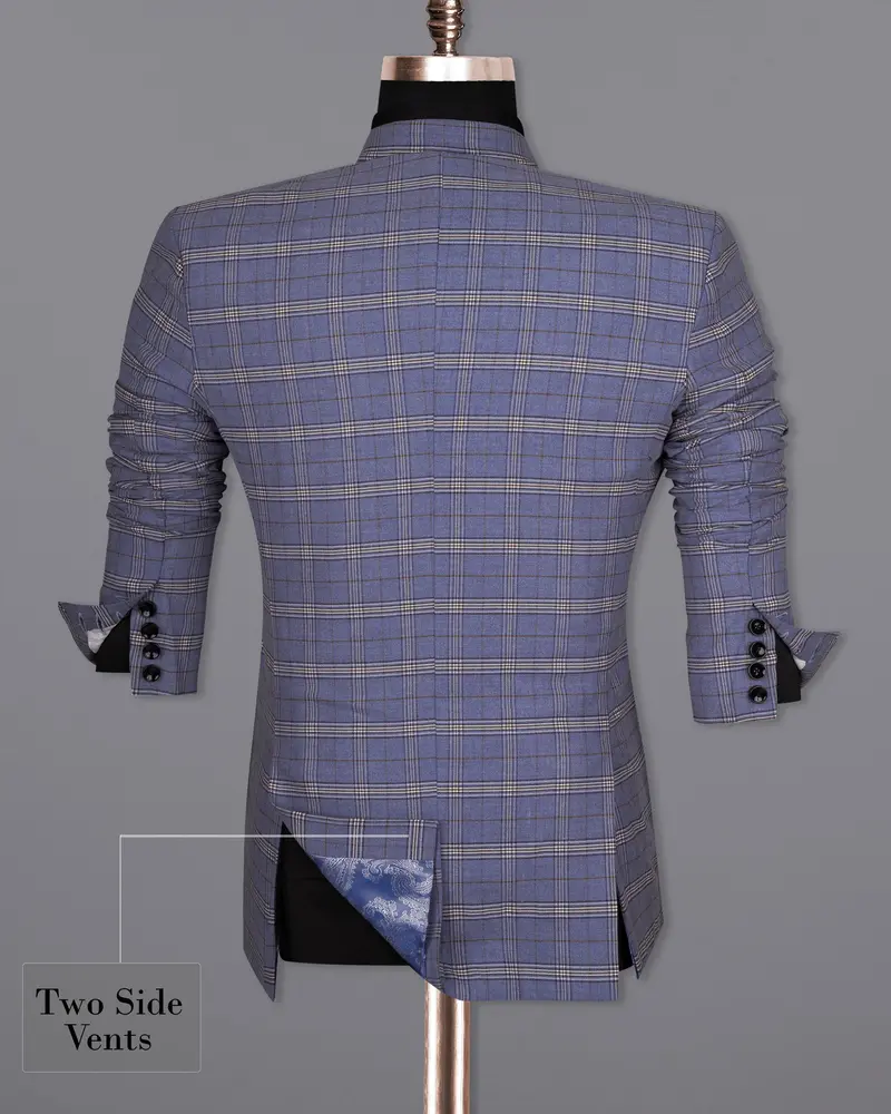 Logan Blue Super Fine Plaid Woolrich Blazer 9