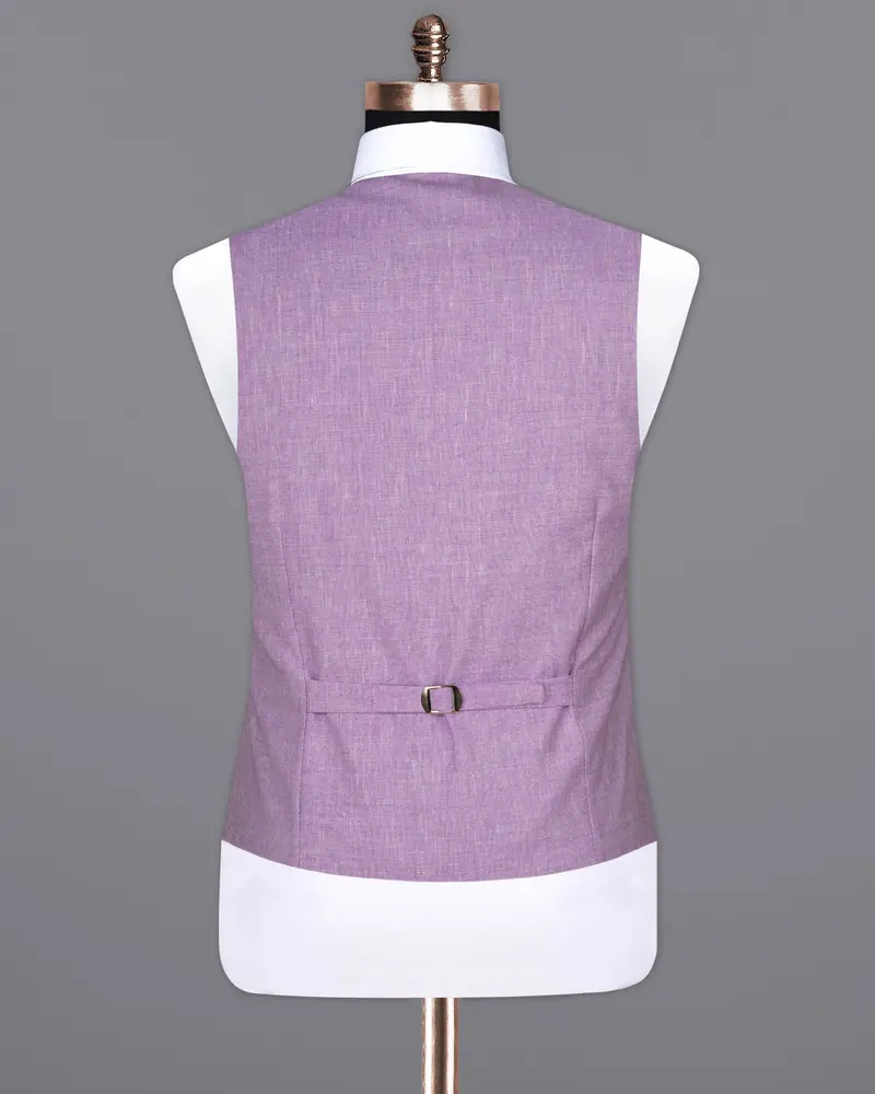London Hue Lilac Luxurious Linen Sports Waistcoat 6