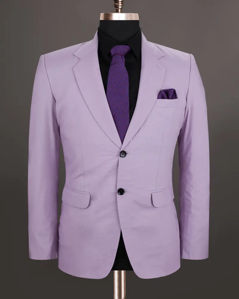 London Hue Lilac Premium Cotton Blazer 8