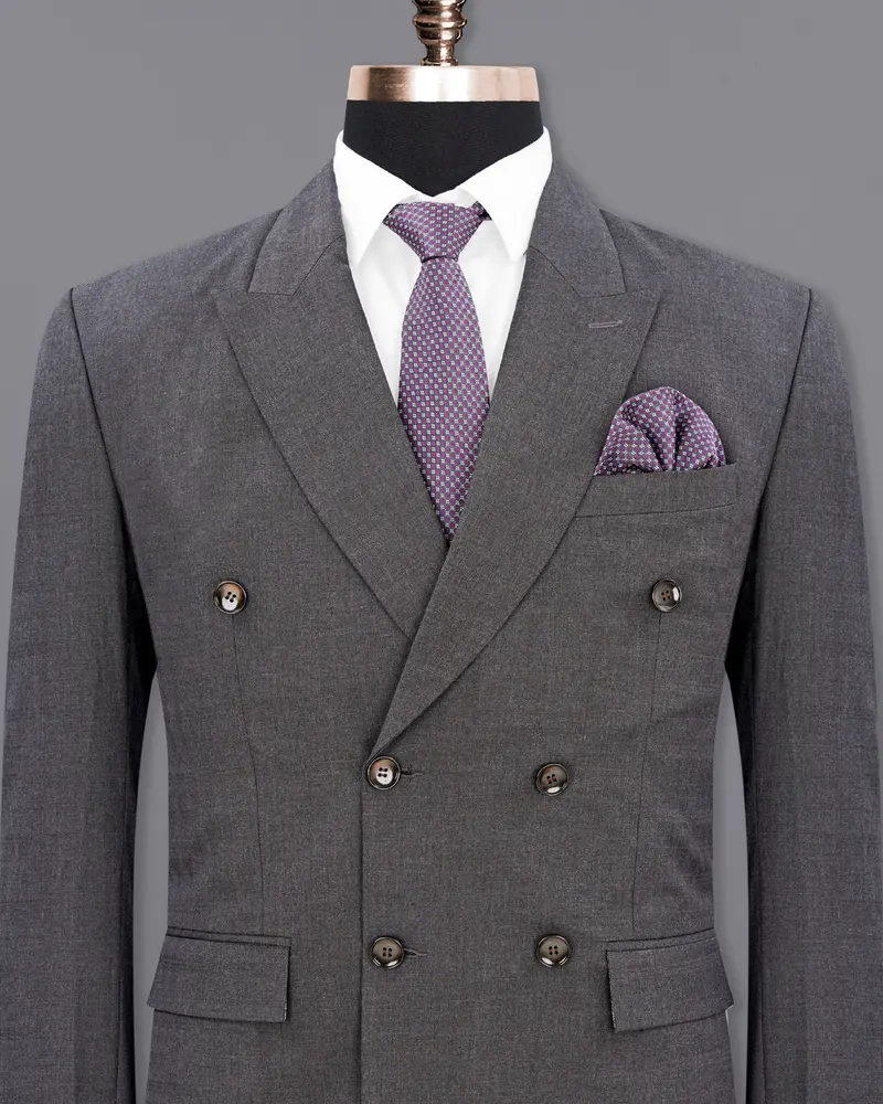 Lridium Grey Double Breasted Blazer 2