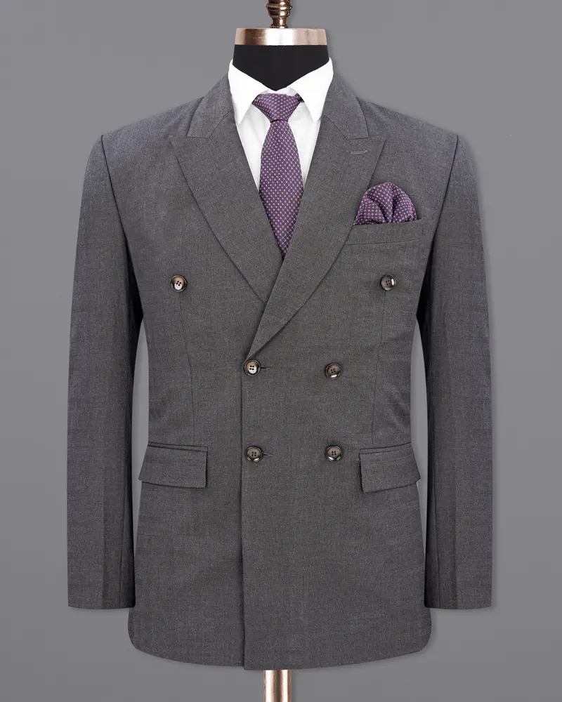 Lridium Grey Double Breasted Blazer 8