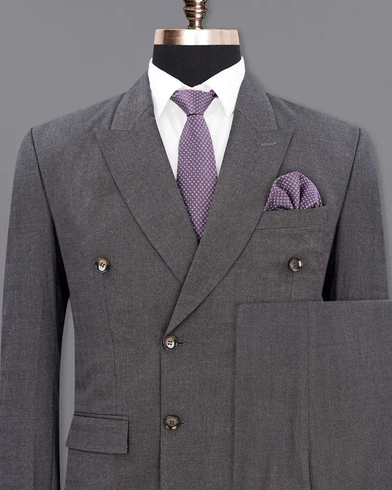 Lridium Grey Double Breasted Suit 2