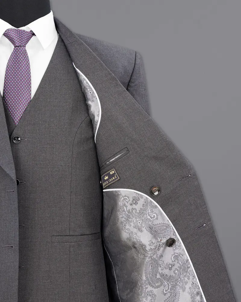 Lridium Grey Double Breasted Suit 8