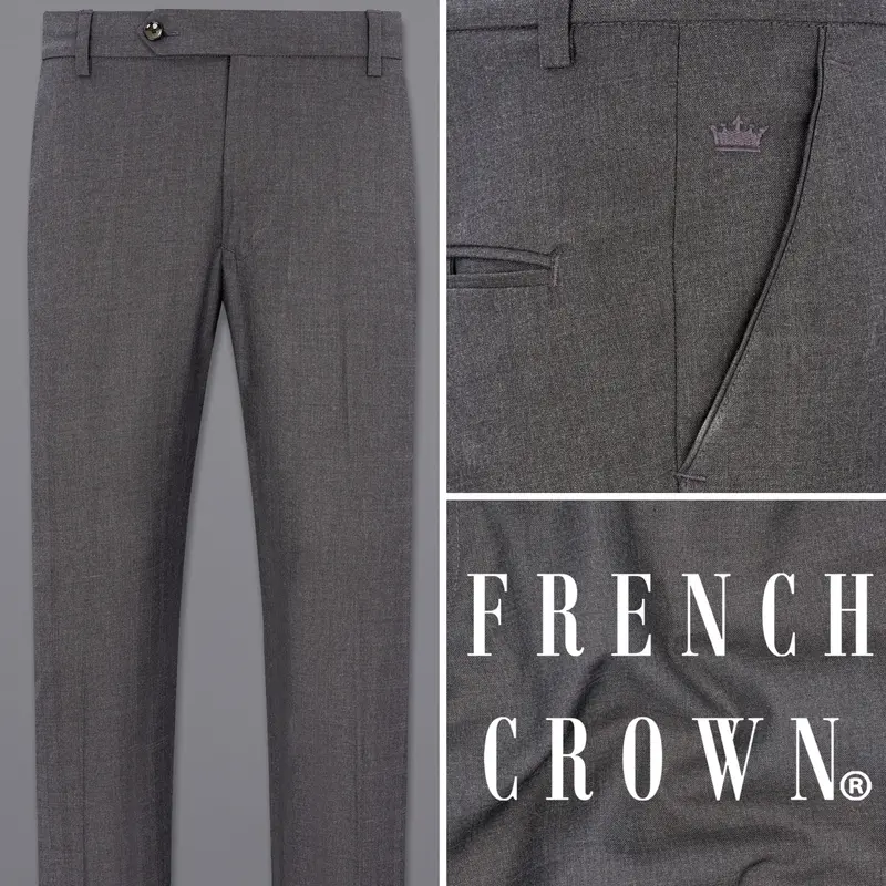 Lridium Grey Solid Pant 1