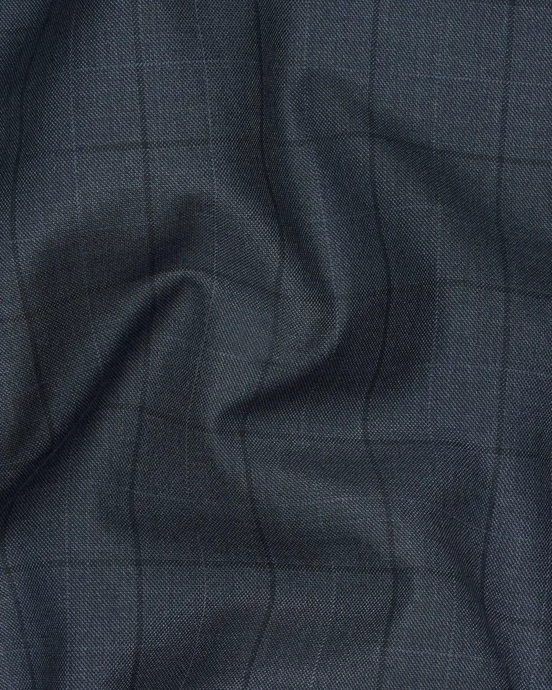 Lridium With Mirage Plaid Windowpane Double Breasted Blazer 3