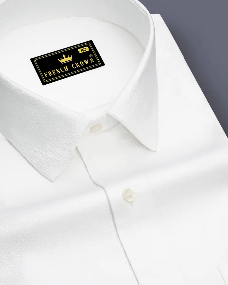 Lumino-Bright White Oxford Premium Cotton Dress Shirt 1