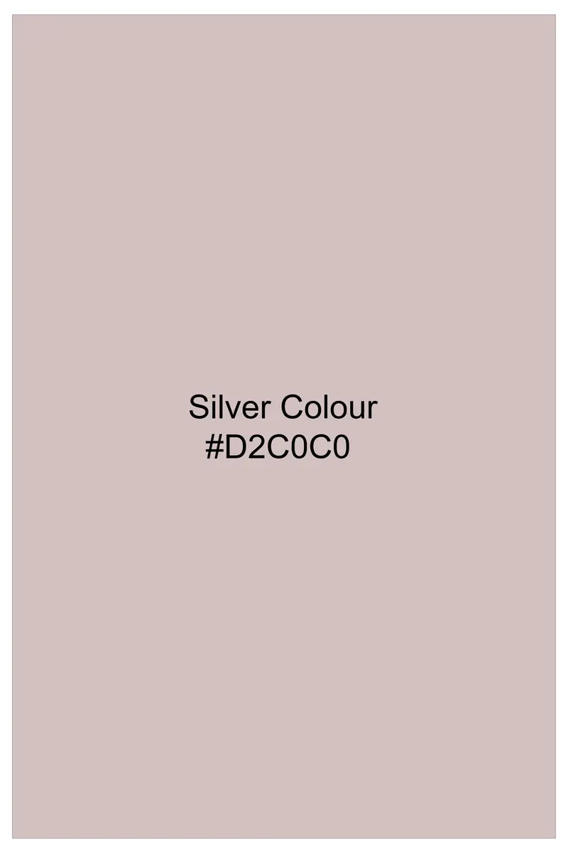 Lumivon-Silver Cream Subtle Sheen Super Soft Premium Cotton Tuxedo Dress Shirt 9