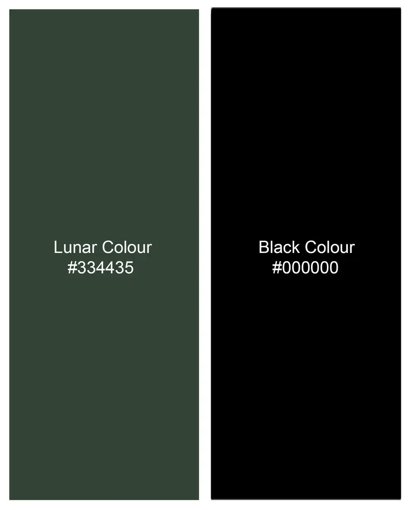Lunar Green And Black Two Tone Luxurious Linen Kurta Shirt 9