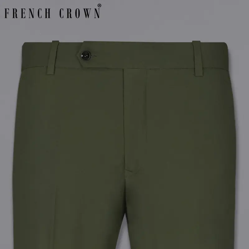 Lunar Green Premium Cotton Pant 1