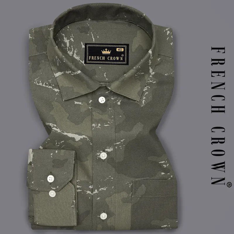 Lunar With Flintt Green And Nebula White Camouflage Royal Oxford Overshirt/Shacket 12