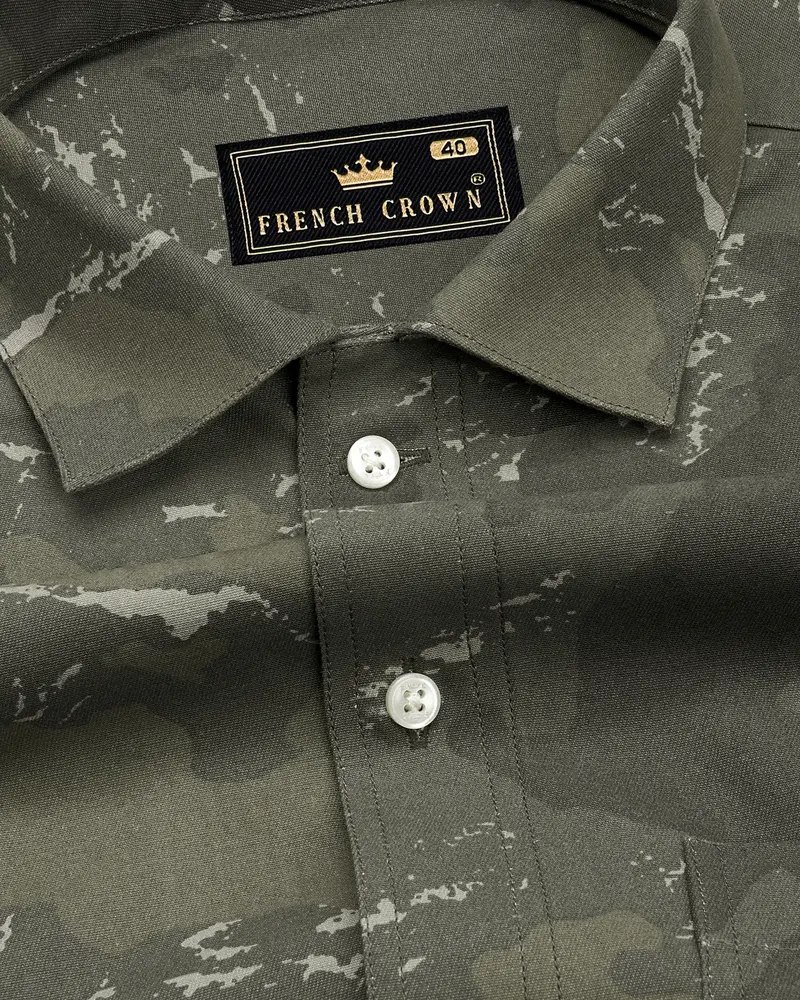 Lunar With Flintt Green And Nebula White Camouflage Royal Oxford Overshirt/Shacket 5