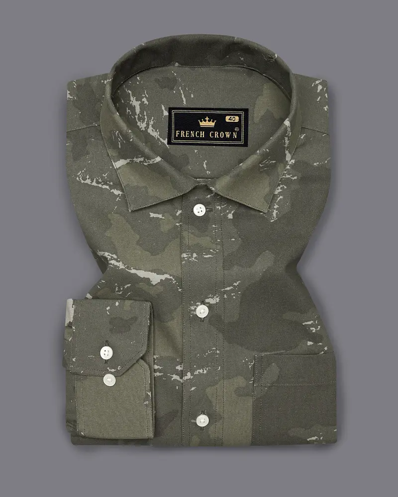 Lunar With Flintt Green And Nebula White Camouflage Royal Oxford Overshirt/Shacket 6