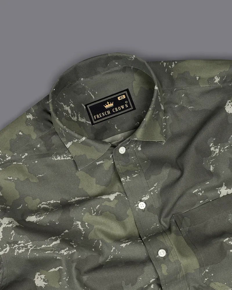Lunar With Flintt Green And Nebula White Camouflage Royal Oxford Overshirt/Shacket 7