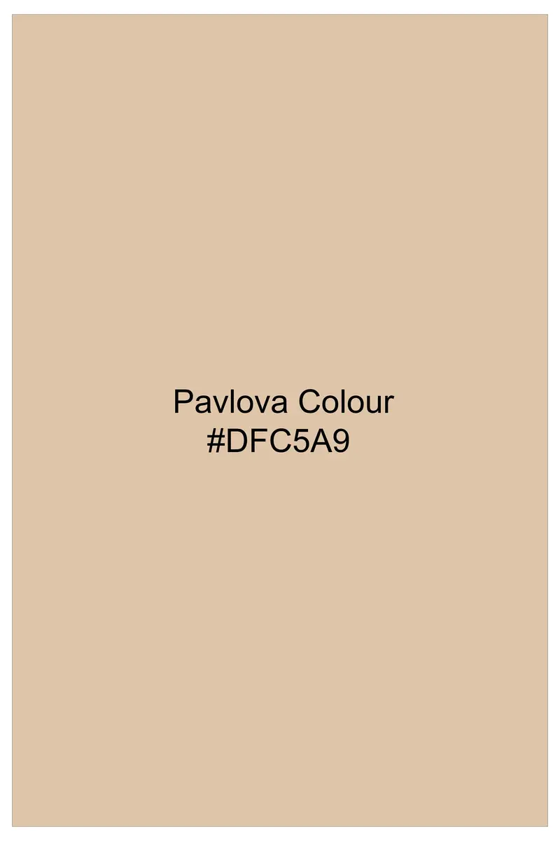 Lustiva-Pavlova Cream Jacquard Textured Premium Cotton Dress Shirt 7