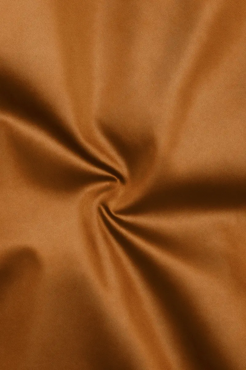 Lustran-Sienna Brown Subtle Sheen Super Soft Premium Cotton Mandarin Shirt 3