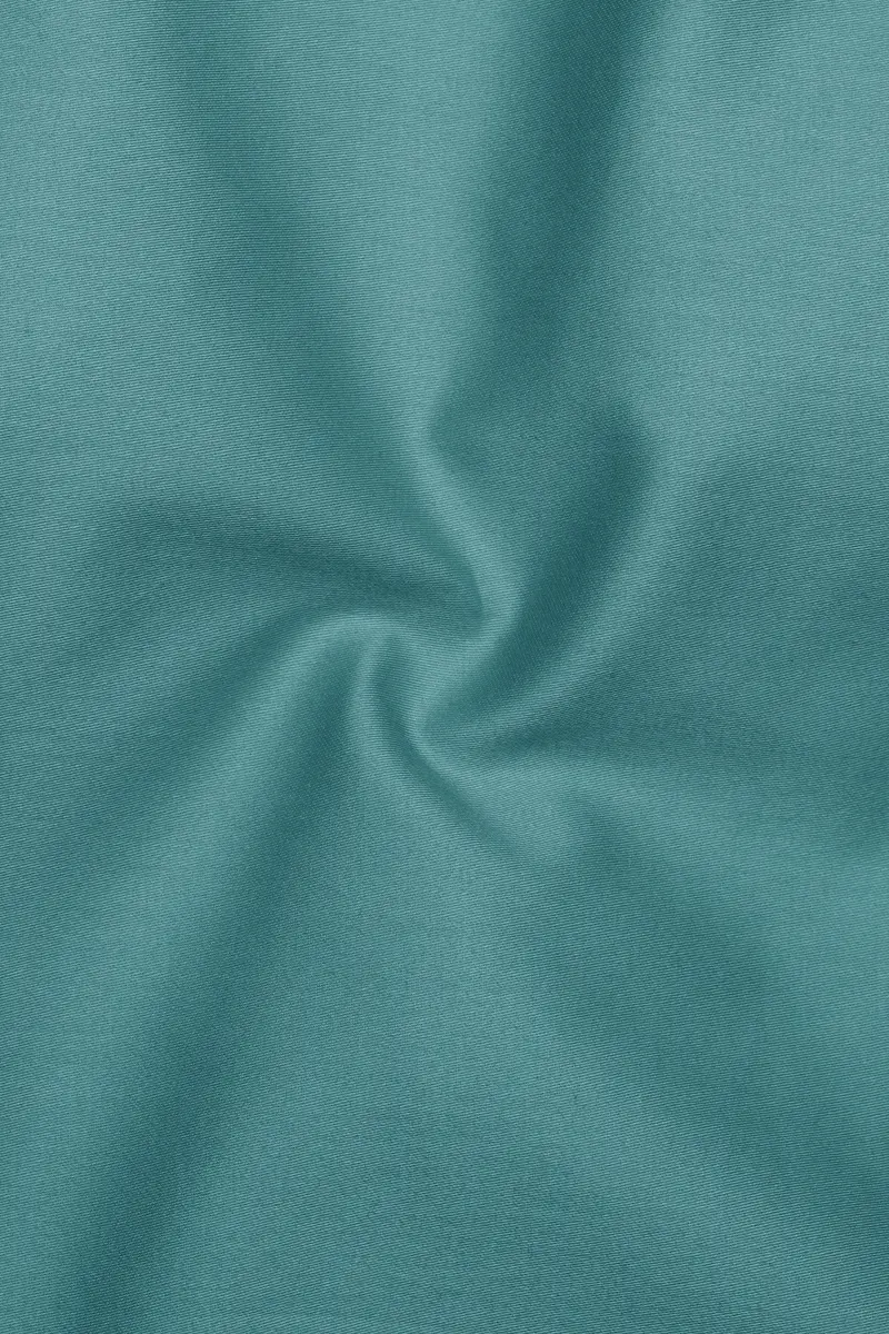 Lustraro-Viridian Green Subtle Sheen Super Soft Premium Cotton Cut Away Collar Dress Shirt 3