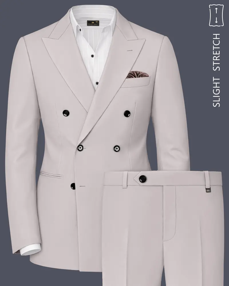 Lustre-Cloud Pink Slight Stretch Subtle Sheen Poly-Viscose Double Breasted Suit 1