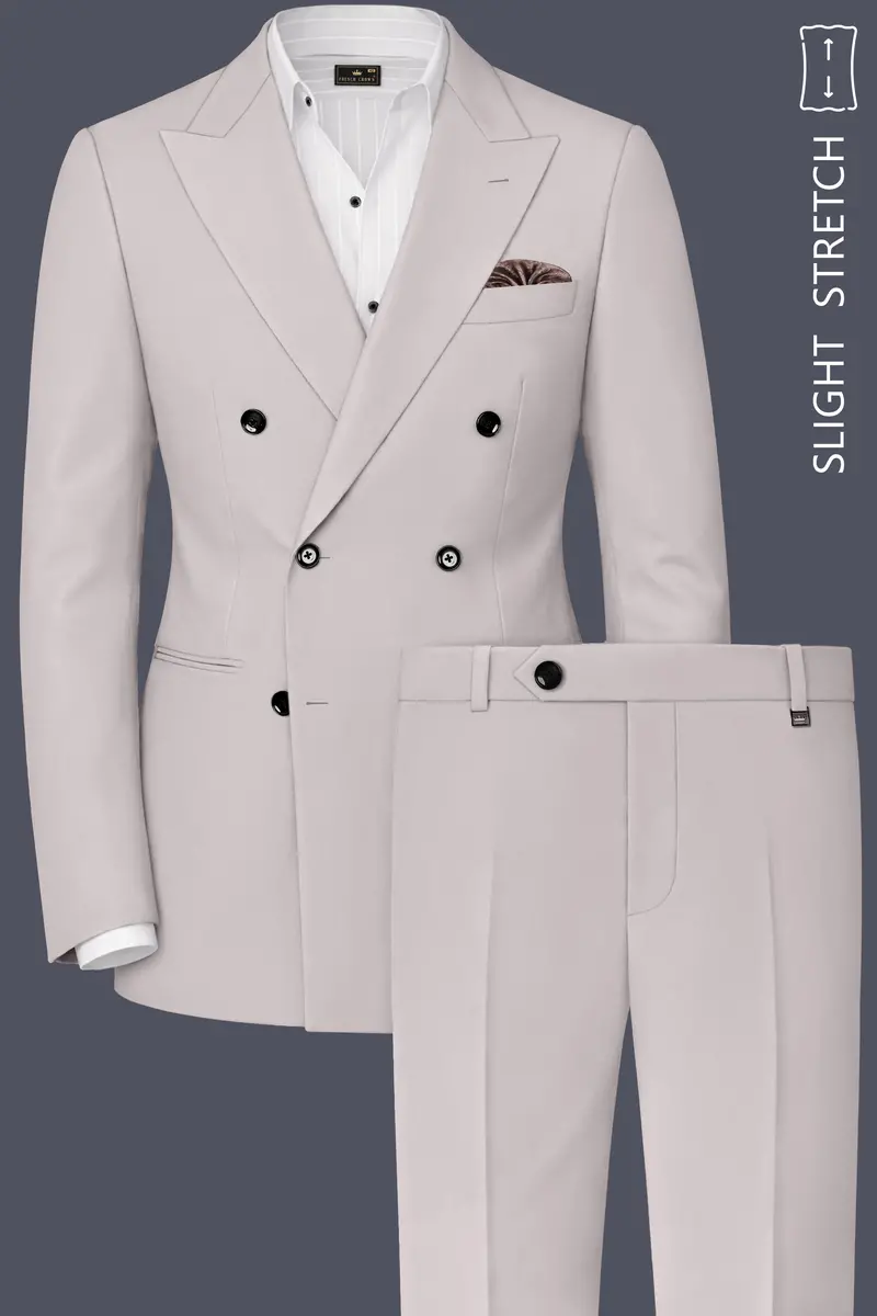 Lustre-Cloud Pink Slight Stretch Subtle Sheen Poly-Viscose Double Breasted Suit 2