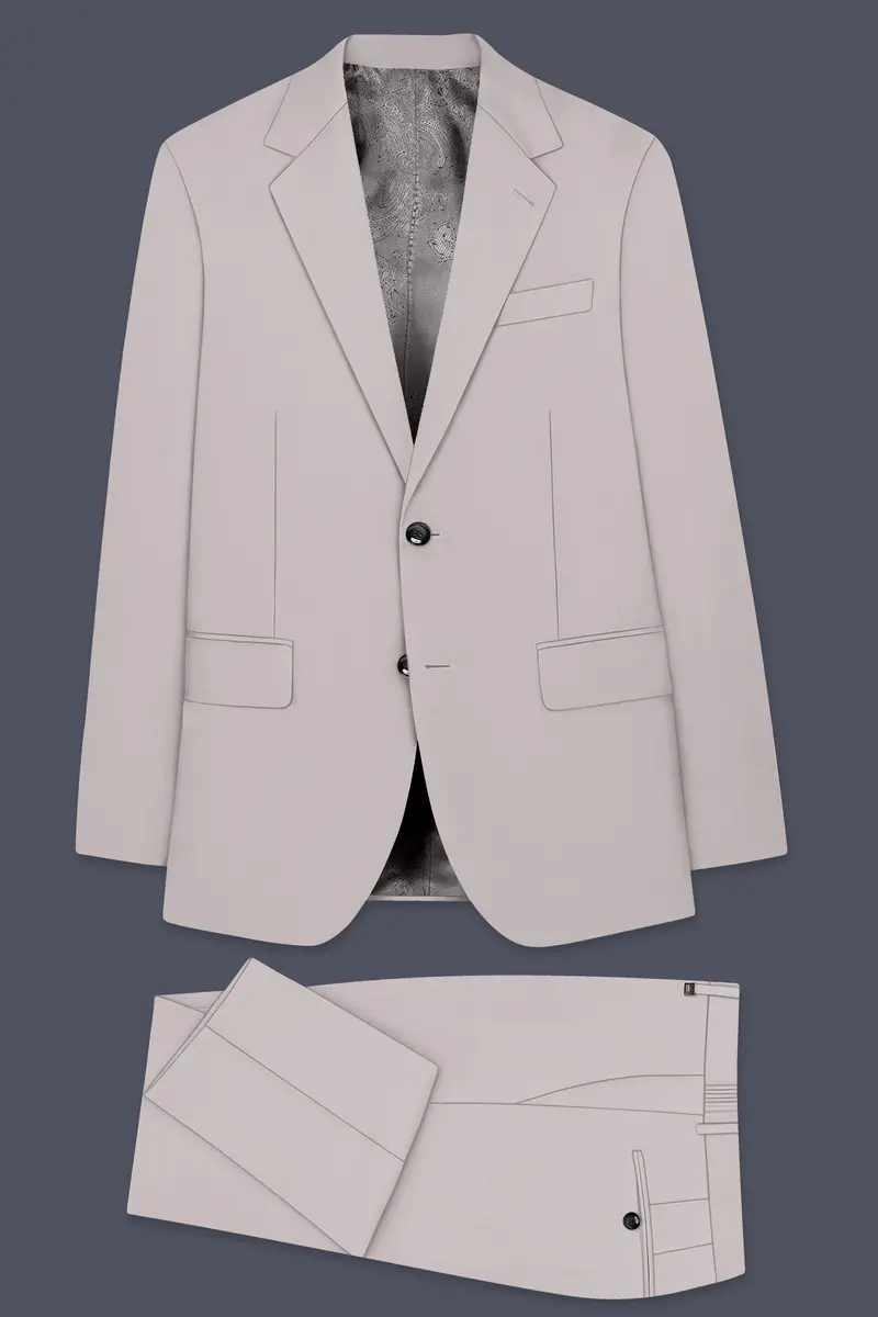Lustre-Cloud Pink Slight Stretch Subtle Sheen Poly-Viscose Single Breasted Suit 11