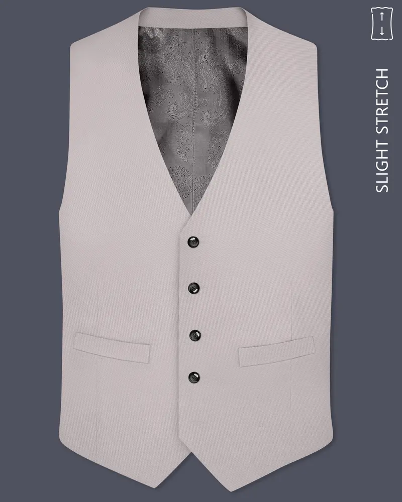 Lustre-Cloud Pink Slight Stretch Subtle Sheen Poly-Viscose Waistcoat 1