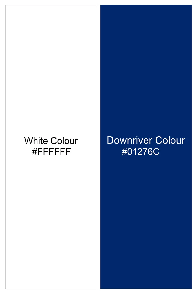 Lustrivon-Bright White And Downriver Blue Pin Striped Subtle Sheen Super Soft Premium Cotton Dress Shirt 7