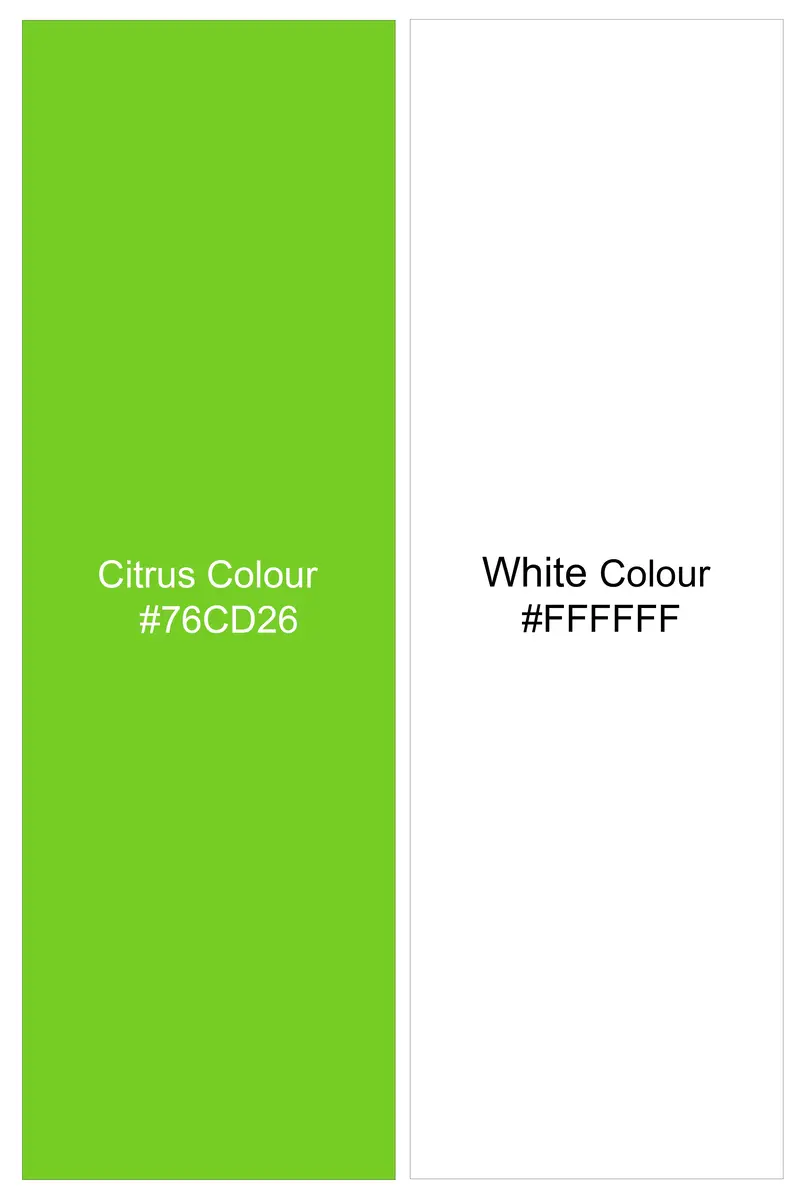 Lustrivon-Citrus Green And Bright White Candy Striped Super Soft Premium Cotton Dress Shirt 7