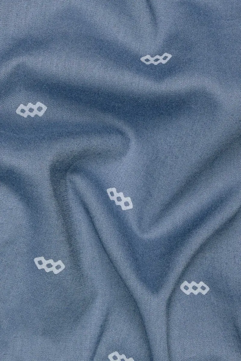 Lynch Blue Funky Printed Premium Tencel Designer Shirt 3