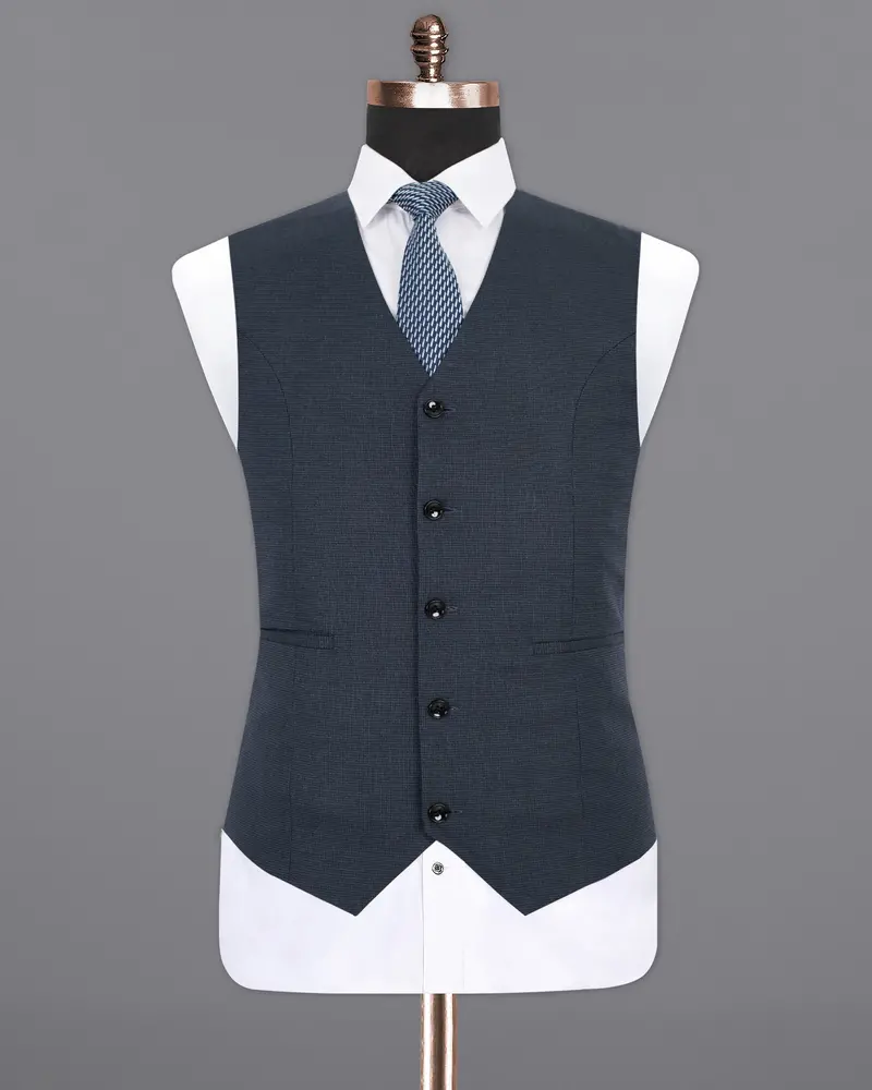 Maco Grey Wool Rich Waistcoat 2