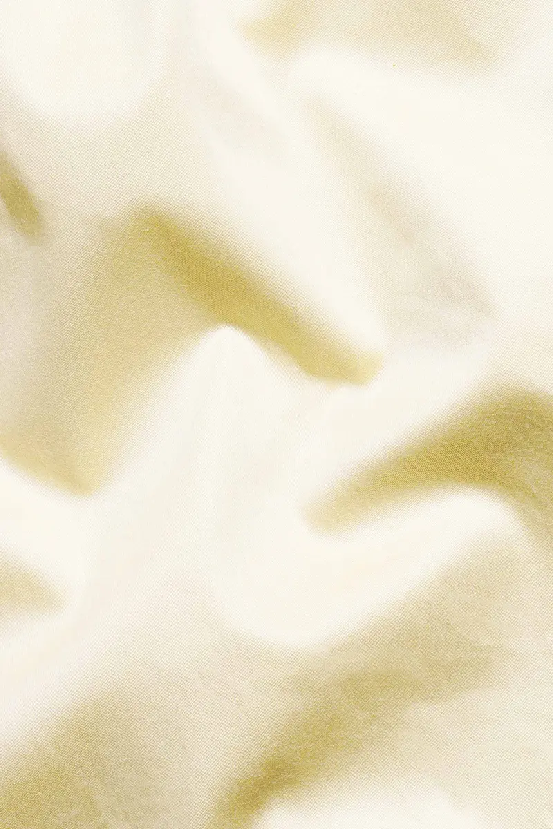 Maize Beige Subtle Sheen Super Soft Premium Cotton Tuxedo Shirt 3