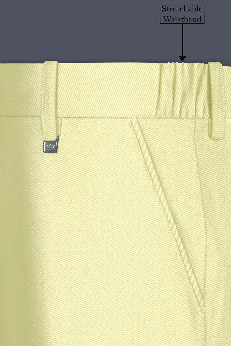 Maize Cream Stretchable Bandhgala Premium Cotton Traveler Suit 14